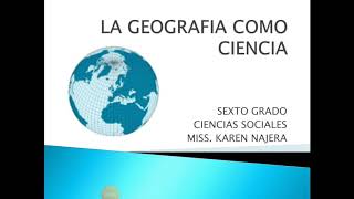 La geografía como ciencia