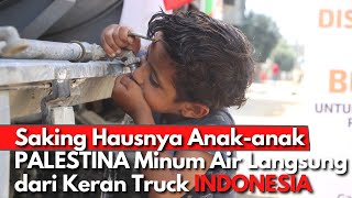 Susuri Jalan-jalan Perkampungan di PALESTINA, Truck Air INDONESIA Ringankan KESULITAN Air Bersih