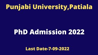 PhD Admission 2022-23|Latest Ph.D Notification 2022.Ph.D Admission in State University