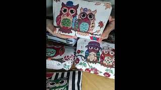 Women Make Up Pouch Cartoon OWL