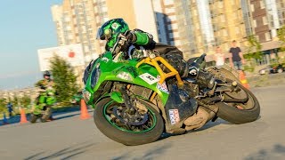 Gymkhana Kawasaki ER6-F 28.54 sec GP8 10/08/2017（8の字GP）