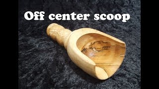 wood turning - Lets make a off center scoop!