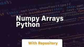 numpy arrays python