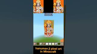 Hanuman Ji Pixelart in Minecraft 🚩 #shorts #hanumanji #pixelart #minecraft