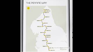 Pennine Way Route and Distance A3 Poster | Digital Download