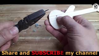 15 minute diy crafts: Making a guitar using an ice cream stick - diy crafts around the house - DIY