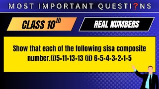 Show that each of the following sisa composite number.(i)5×11×13+13 (ii) 6×5×4×3×2×1+5