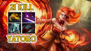 Yatoro Safe Lane - Lina |KDA 21/0/7| Dota2 Pro Learn|