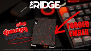 RIDGE FORGED EMBER CARBON FIBER MINIMALIST WALLET QUICK UNBOXING #RIDGE #CARBONFIBER #FORGEDEMBER