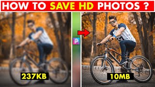 How to Save HD Quality Photo in PicsArt - Save HD Photo in Picsart tutorial | Taukeer Editz