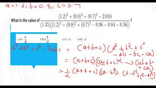 what is the value of 1.2^3 +0.8^3+0.7^3_2.016 / 1.35(1.2^2+0.8^2+0.7^2-0.96-0.84-0.56)#ssccgl #ssc