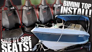 New Carpet, Seats and Bimini Top for the BOAT!