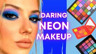 Neon Eyeshadow Tutorial + Top 5 Eyeshadow Palettes 💙| 2021 Makeup Trends