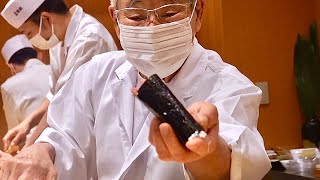 93-Year-Old Legendary Sushi Chef: KOMATSU YASUKE@OMAKASE-JAPAN #japanvlog #sushi