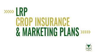 LRP, Crop Insurance & Marketing Plans