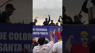 Colombian Police Band Steals the Show in Parade!