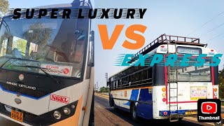 BUS RACE || TGSRTC EP-3 || SUPER LUXURY VS EXPRESS || ENJOY THE OVERTAKING ACTION ||