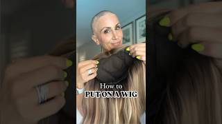 How to put on a WIG 💁🏼‍♀️ #hairloss #wigs #hair #lacefrontwig