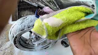 washing my motorcycle for the first time 2023 Kawasaki zx10r