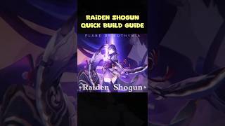 BUILD YOUR RAIDEN SHOGUN IN 60 SECONDS !! #raidenshogun #inazuma #raiden #genshinimpact