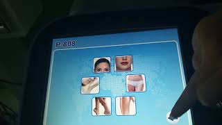 The screen of Portable 808 diode laser hair removal machine