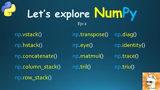 2. Numpy for noobs| linear algebra with #numpy