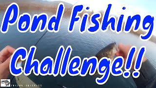 Bass Fishing Challenge on a Pond ( From my 9ft Classic Accessories Pontoon Boat)