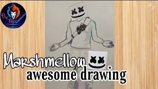 OP marshmellow😎 Amazing Drawing - Must watch |  RedAim Gamerz| #amazing