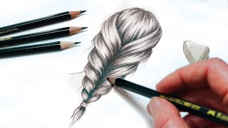 How To Draw Braided Hair Easy | איך לצייר צמה בקלות למתחילים שלב אחר שלב