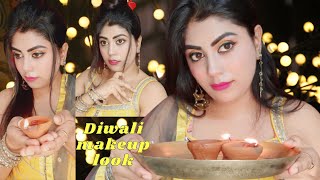 Diwali Makeup Look and Outfit 2022 || Diwali celebration at Home || Rituals