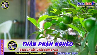 Thân Phận Nghèo Karaoke Tone Nam( Dm ) Nhạc Sống Dễ Hát 2024 | Bolero Gái Xinh