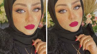 اسهل طريقه لعمل الميكب السواريه (السهره)للمبتدئين 💃🥰ميكب علي فستان اسود👗🖤♠️