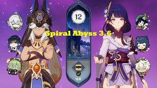 Cyno Hyperbloom & Raiden Shogun Overloaded | Spiral Abyss 3.6 Floor 12 (9*) | Genshin Impact