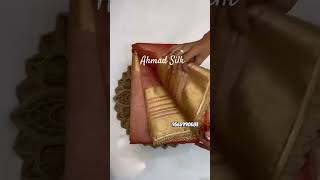 Beautiful Banarsi Tissue Daible Saree #ahmadsilk #chiffon #khaddi #handloom #saree #sareelove#shorts