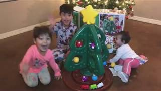 Airam, Adlemi and Jaen receive a Christmas Tree Toy surprise! From Dad!