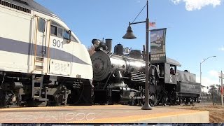 Metrolink Perris Valley Line Ribbon Cutting & First Passenger Train   VC #2 Steam Engine