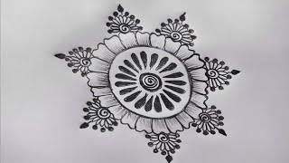 How to draw navratri rangoli l easy navratri drawing l easy rangoli drawing