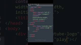 YouTube Logo / Using Html + Css #youtubelogo #youtubeshorts #html #css #logo #animation