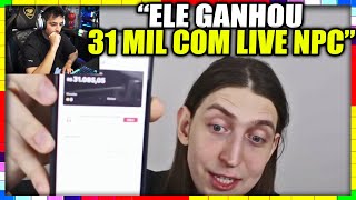 CORINGA REAGINDO QUANTO O FELCA GANHOU COM LIVE NPC 😲