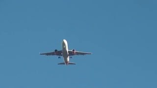 Airbus A320-214 EasyJet G-EZOM landing at Ostrava airport (divert from Krakow)