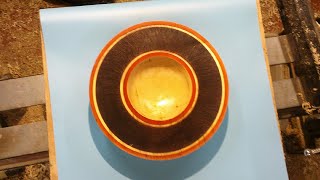 Coloured and Textured Sycamore bowl #56 Wood turning