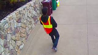 [2nd Angle] Amazon delivery driver chucking my package up a floor, missing, then doubling down