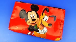 Mickey Mouse Pluto Pencil Case Full of Toys Surprises for Kids Kinder Egg Surprise