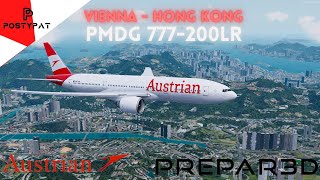 [P3D V5.2] l PMDG 777-200LR Austrian l Vienna - Honk Kong l Full Flight