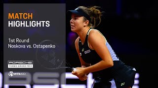 Porsche Tennis Grand Prix | 04/16/2024 | Match Highlights | Noskova vs. Ostapenko