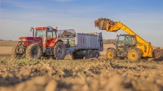 Rozmetání hnoje 2017 -  Case IH 7220 Magnum Pro + Fliegl AWS 160 Gigant in mud