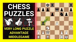 Chess Puzzles to Practice. Themes: Very long puzzle, Advantage, Middlegame. Learn Chess