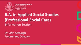 CAO Choices Open Evening | Professional Social Care | Carlow College, St. Patrick's