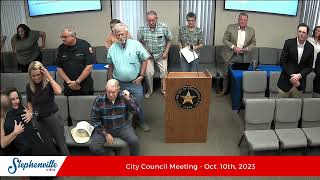 10/10/23 - Regular City Council Meeting