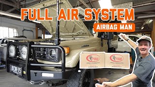 INSTALLING AIRBAGS, COMPRESSOR & AIR TANK - LandCruiser HZJ75 Build Ep15